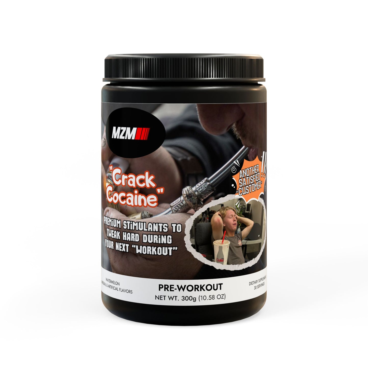 MZM "Crack Cocaine" Pre-Workout Supplement, Watermelon (300g, 10.58oz)