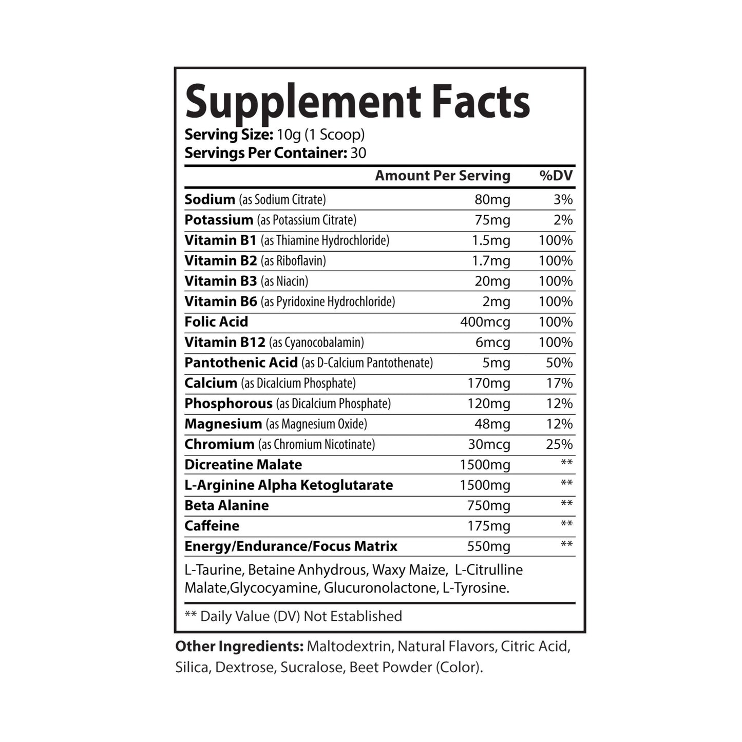 MZM "Crack Cocaine" Pre-Workout Supplement, Watermelon (300g, 10.58oz)