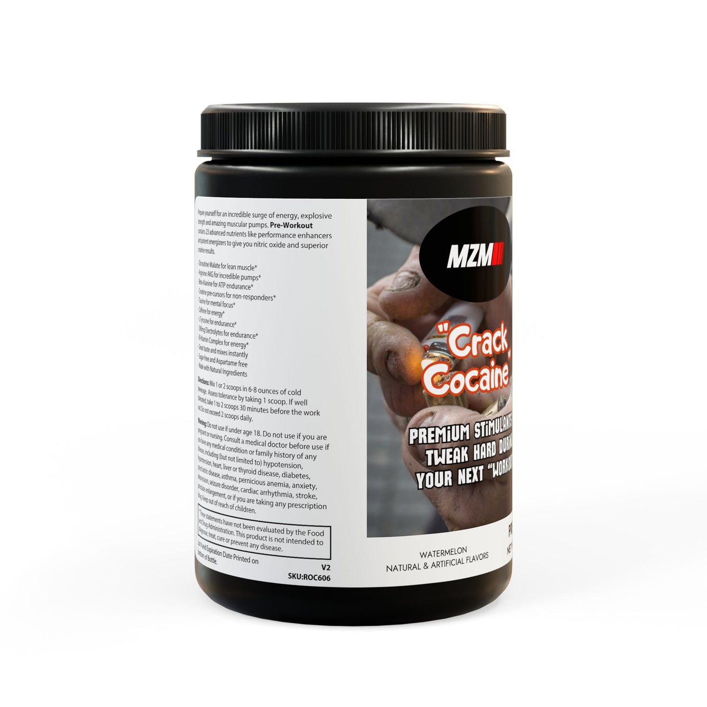 MZM "Crack Cocaine" Pre-Workout Supplement, Watermelon (300g, 10.58oz)