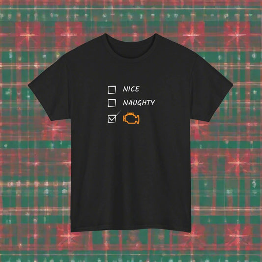 Naughty, Nice, CEL Heavy Cotton Tee